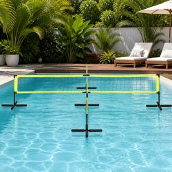 Water Volleyball Pool Net Set Floating Anchor Bags Game Equipment Portable