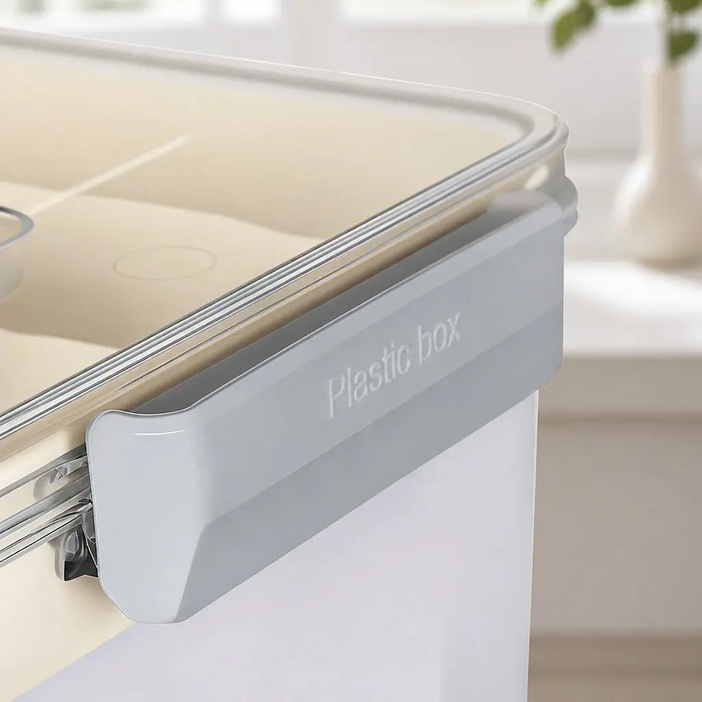 Medical Storage Box Transparent Dual Layer Organizer with Handle for Medications and Health Supplies