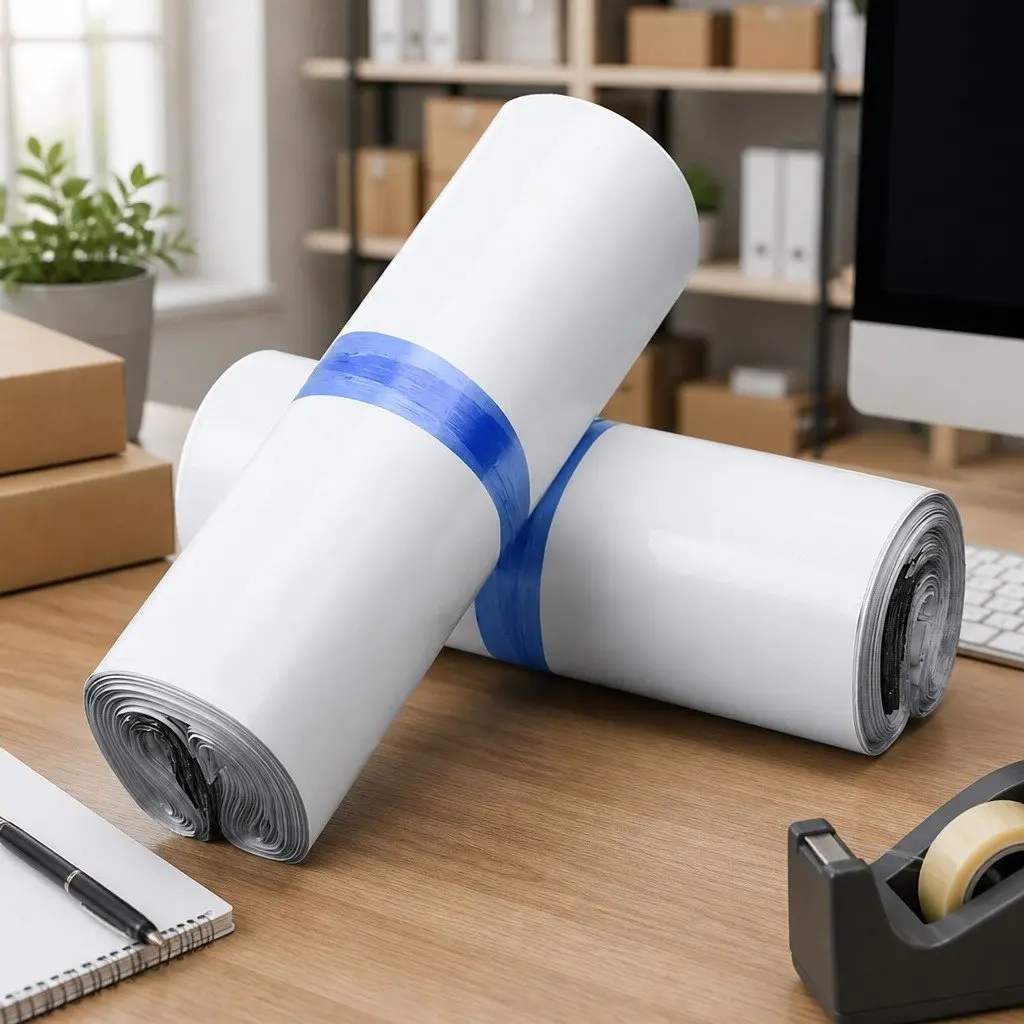 Poly Post Mailer Bags White Black 60x65cm 65x75cm 75x90cm Self Sealing Puncture Tear Resistant