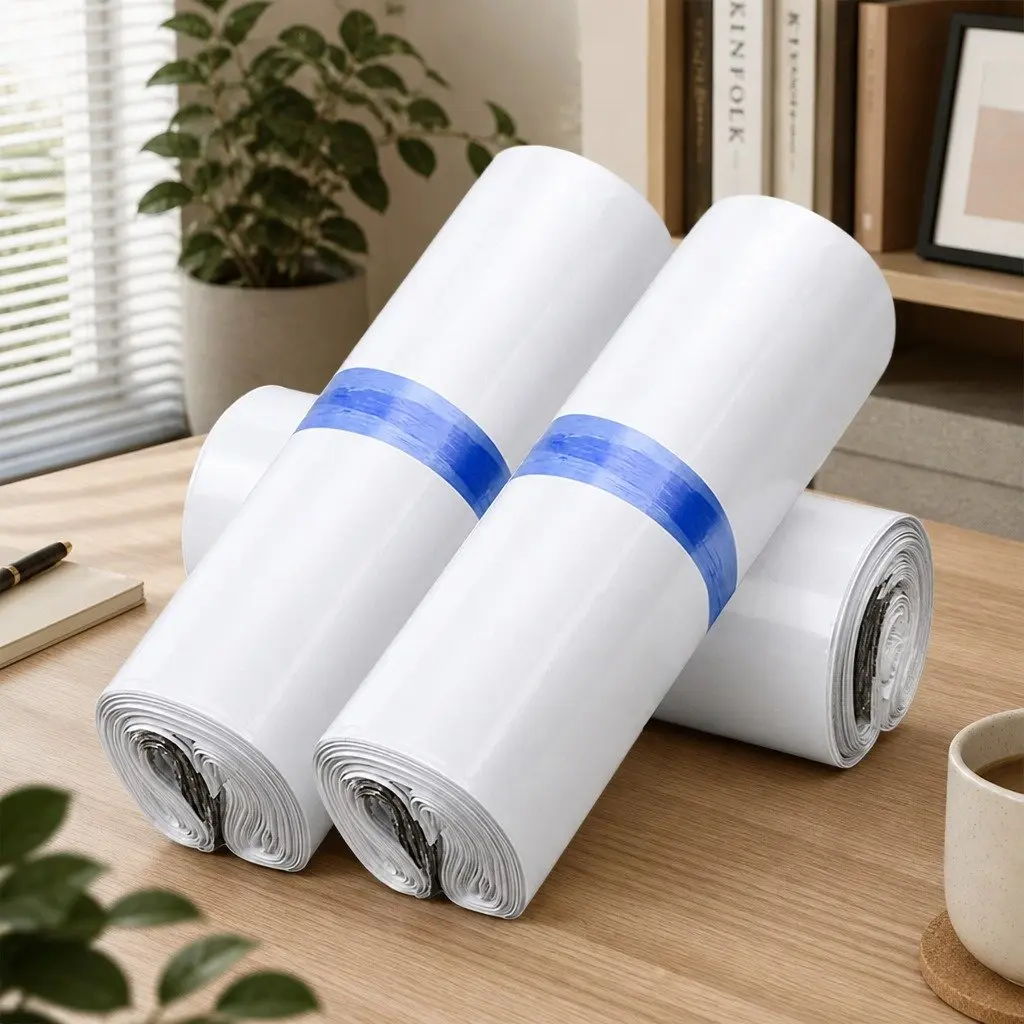 Poly Post Mailer Plastic Satchel Bags White Black Self Sealing Puncture Tear Resistant 60x65cm 65x75cm 75x90cm