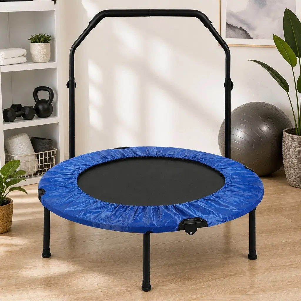 40 Inch Foldable Mini Trampoline Rebounder Fitness Bouncer Adult Teenager Home