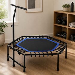 Compact 48-Inch Mini Trampoline with Adjustable Features