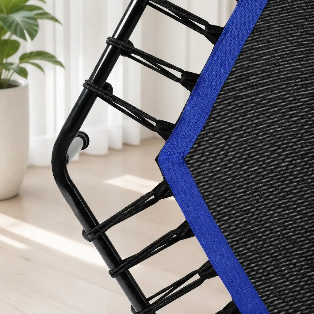 Mini Trampoline Black 48 Inch Adjustable Handlebar Fitness Workout Bouncer