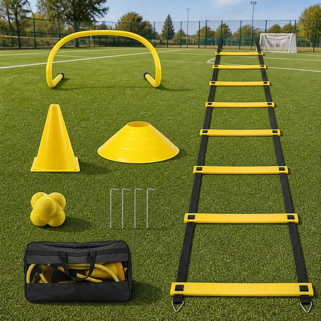39Pcs Agility Training Set Soccer Football Speed Ladder Cones Hurdles Reaction