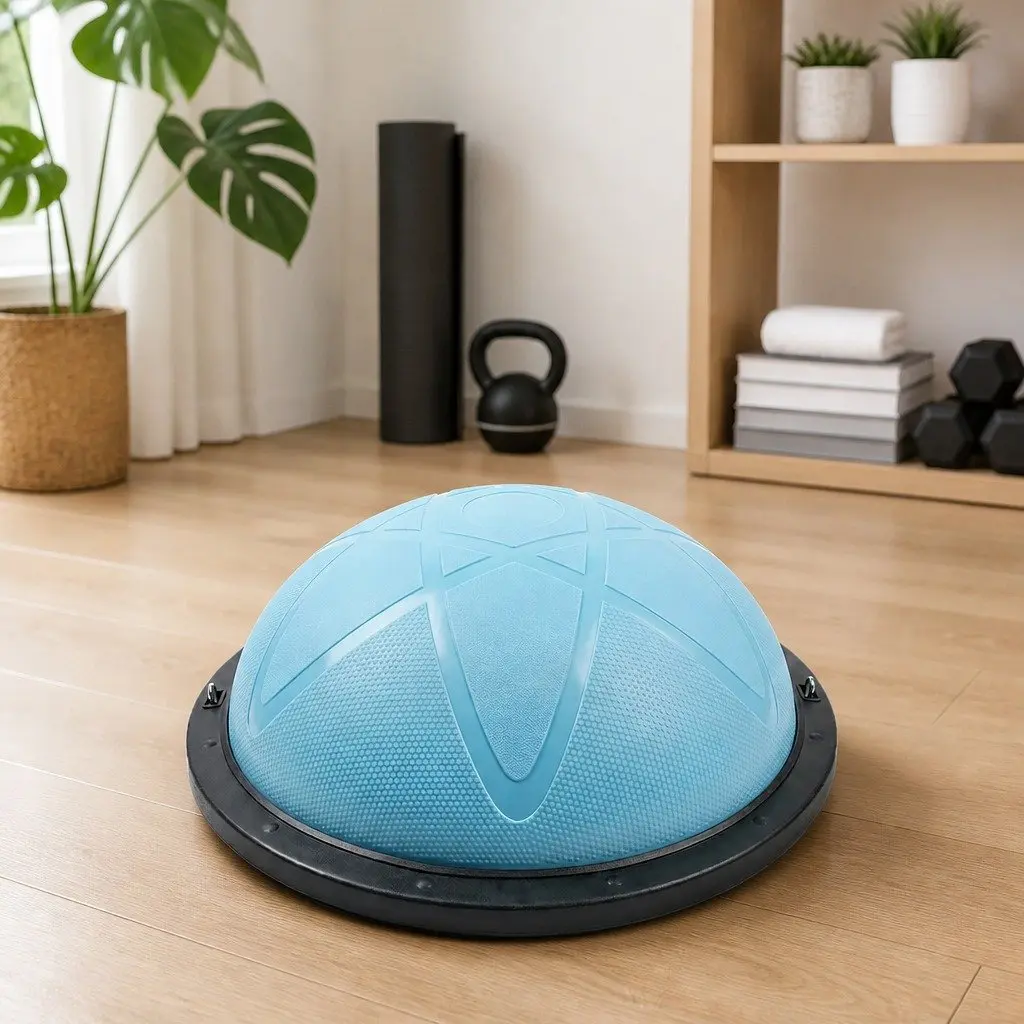 Half Balance Ball Blue 58cm Core Stability Trainer for Home Gym Yoga Pilates Strength Exercises