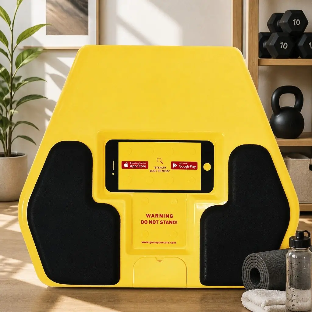 Balance Board Trainer Yellow 56cm 360 Degree Rotation Core Abdominal Exercise