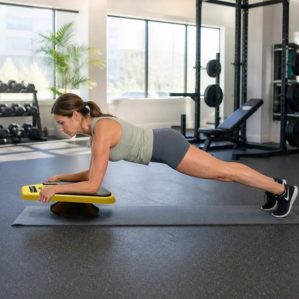 Balance Board Trainer Yellow 56cm 360 Degree Rotation Core Abdominal Exercise