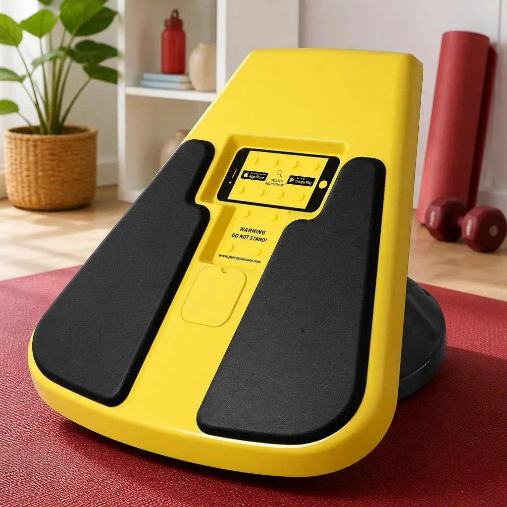 Balance Board Trainer Yellow 56cm 360 Degree Rotation Core Abdominal Exercise