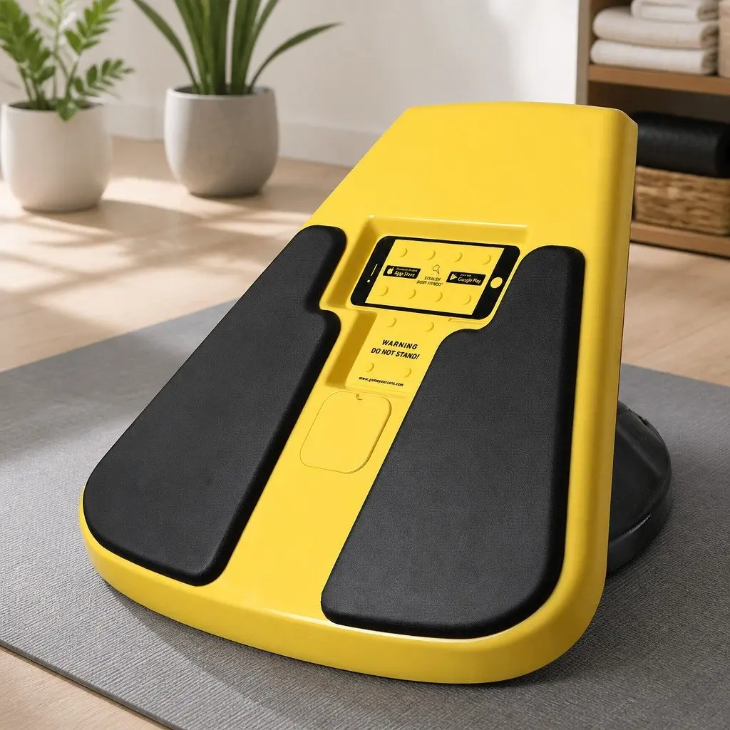 Balance Board Trainer Yellow 56cm 360 Degree Rotation Core Abdominal Exercise
