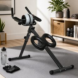Compact & Efficient 2-In-1 Ab Roller & Crunch Trainer