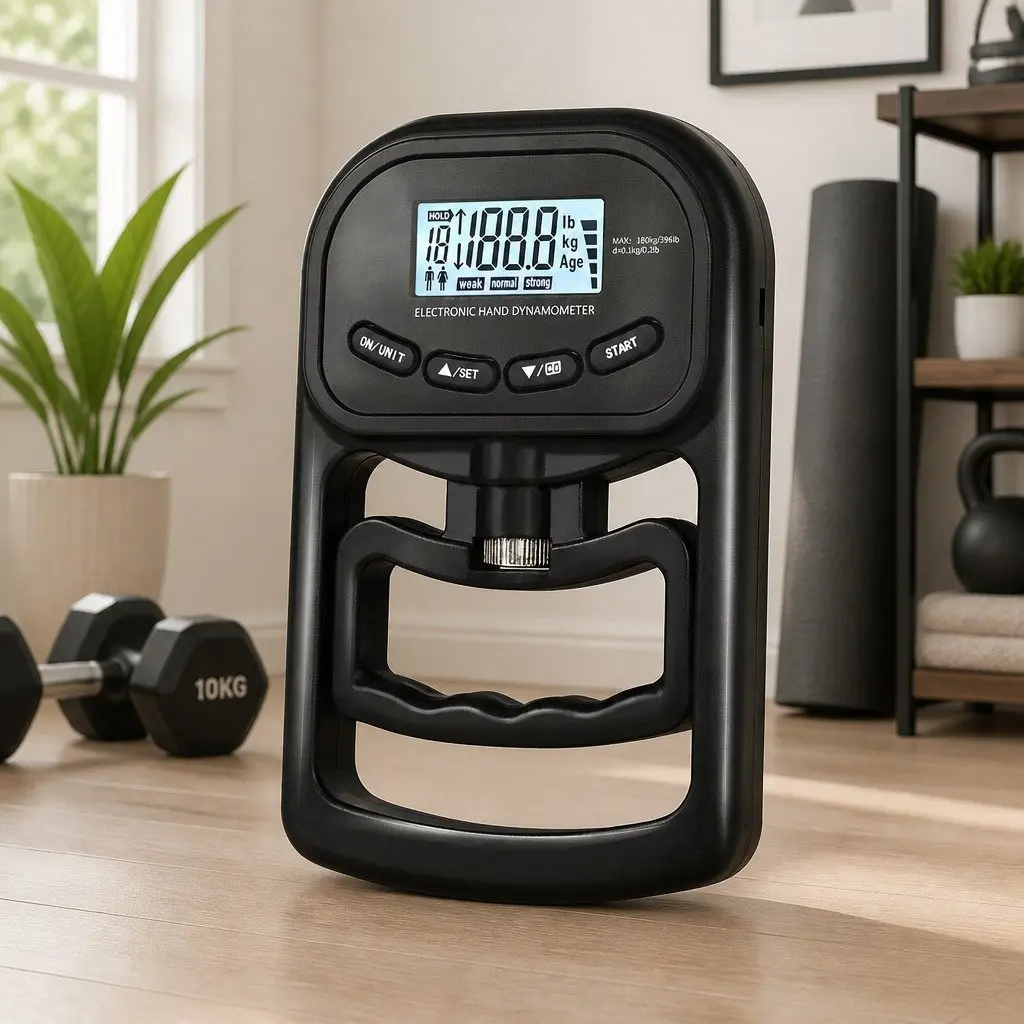 Electronic Hand Dynamometer Grip Strength Trainer Meter Digital LCD Display