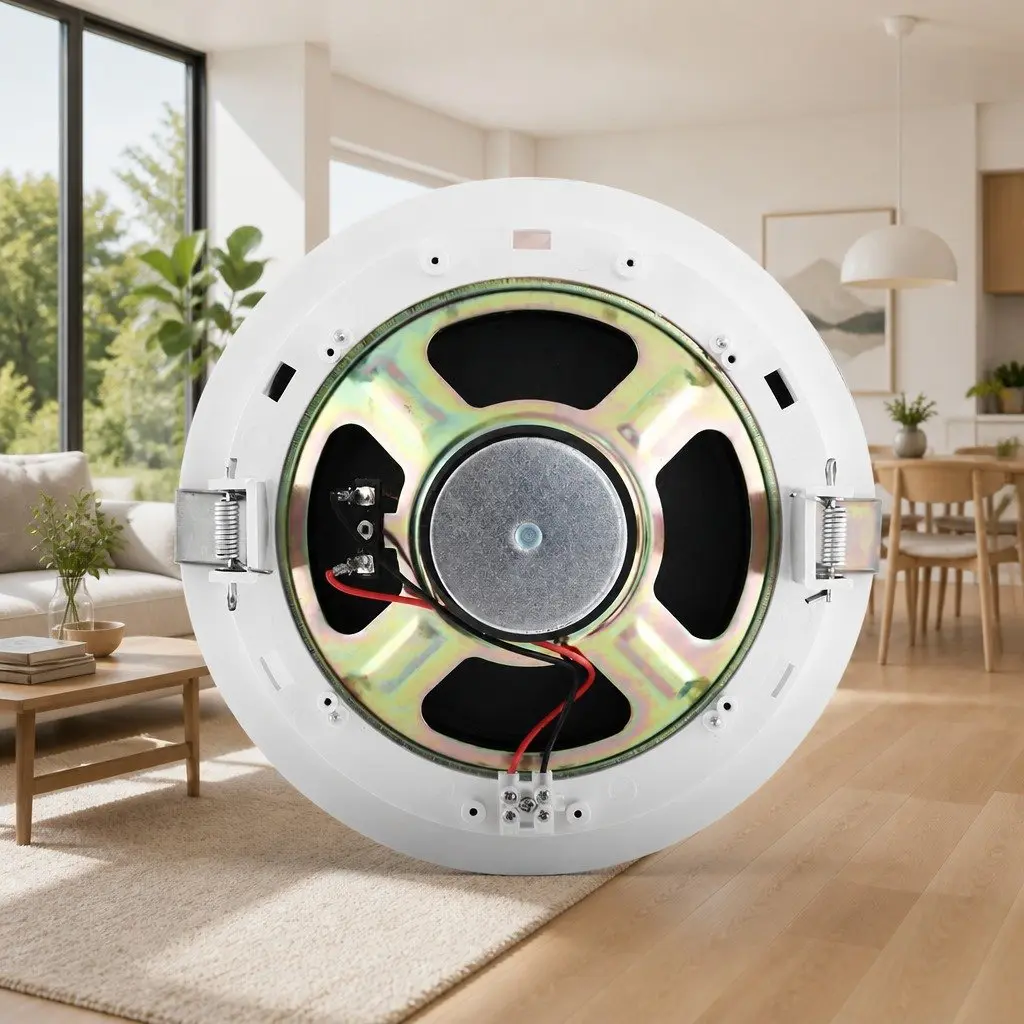 6 Inch Ceiling Speaker White 6 Pack Set Home Audio Stereo Tweeter