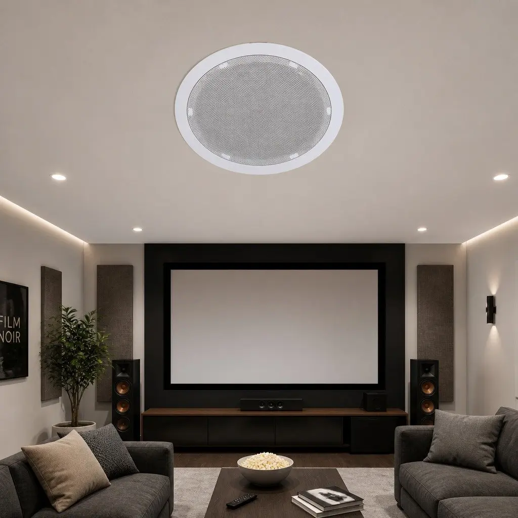 6 Inch Ceiling Speaker White 8 Piece Home Audio System In Wall Stereo Tweeter