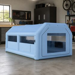 Inflatable Spray Paint Booth 6x4m Car Auto Tent Filter Blower System Blue