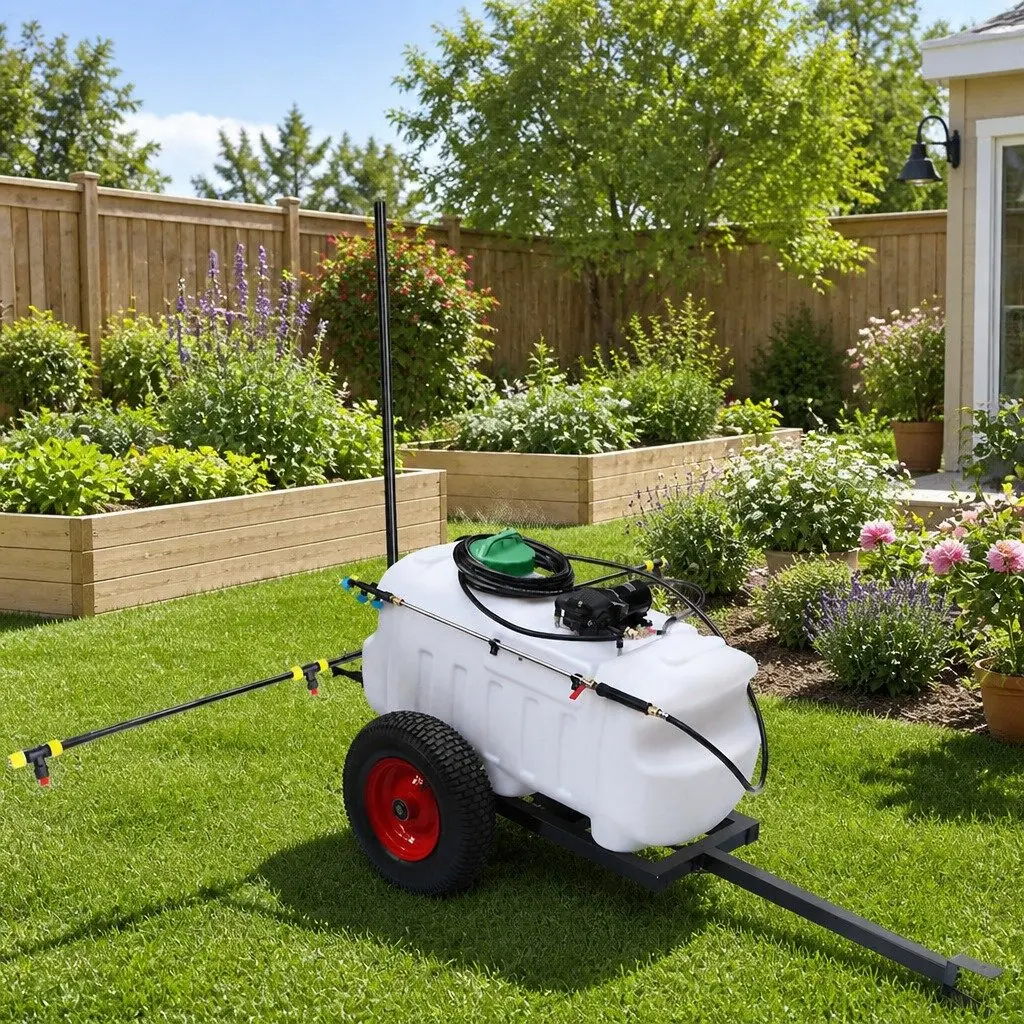 Weed Sprayer 100L Tank Trailer 1.5M Boom ATV Handheld Garden Spray System