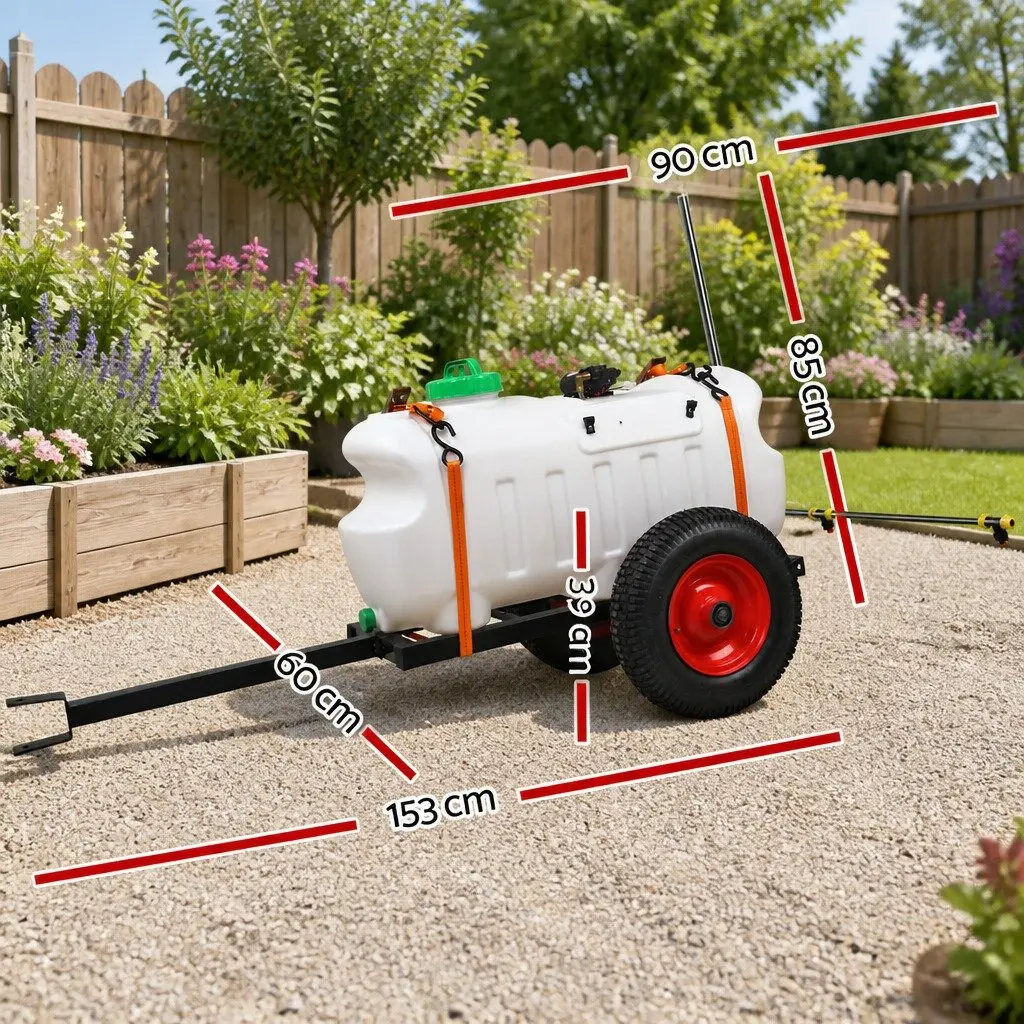 Weed Sprayer 100L Tank Trailer 1.5M Boom ATV Handheld Garden Spray System