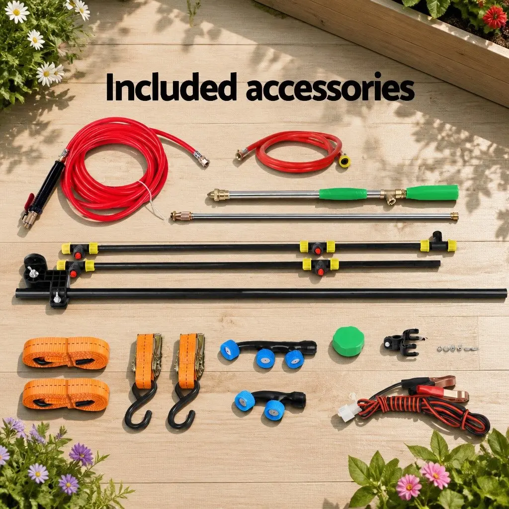 Weed Sprayer 100L Tank Trailer 1.5M Boom ATV Handheld Garden Spray System
