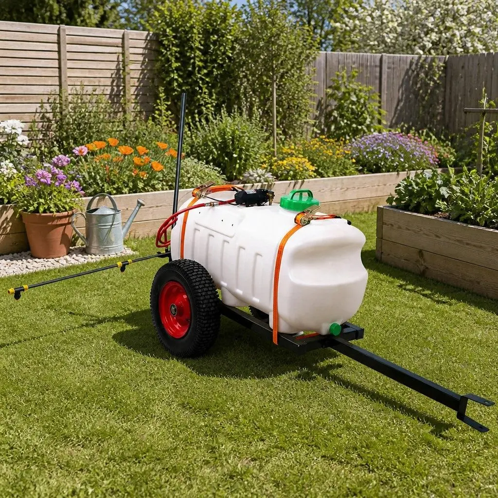 Weed Sprayer 100L Tank Trailer 1.5M Boom ATV Handheld Garden Spray System