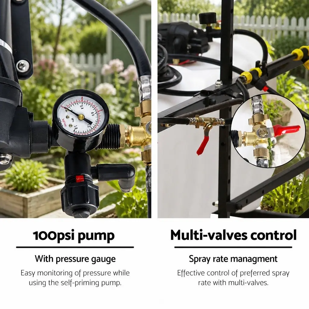 Weed Sprayer 100L Tank 3M Boom ATV Garden Spray Pesticide Herbicide Vehicle