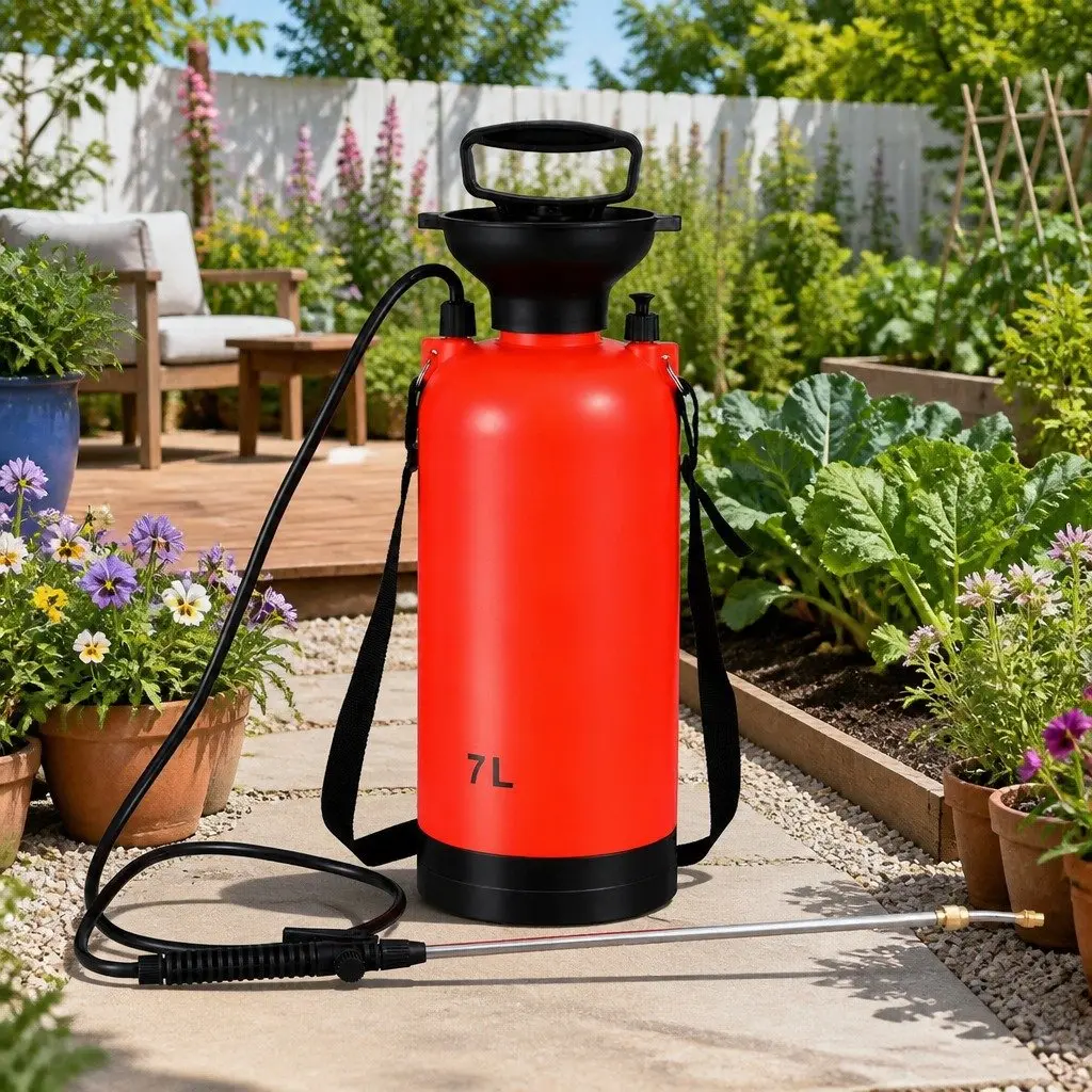 7L Pressure Sprayer Shoulder Garden Spray Tank Weed Herbicide Pesticide Cleaning