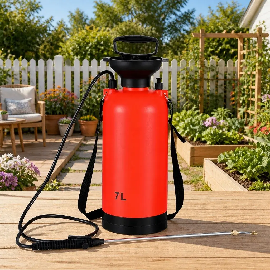 7L Pressure Sprayer Shoulder Garden Spray Tank Weed Herbicide Pesticide Cleaning