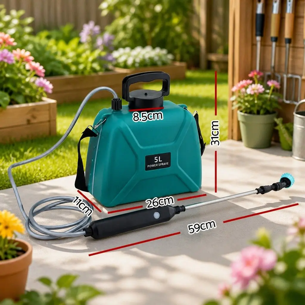 Electric Weed Sprayer Green 5L USB Charging Dual Spray Modes