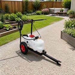 100L ATV Weed Sprayer Trailer 1.5M Boom Spray Gun Garden Herbicide Equipment