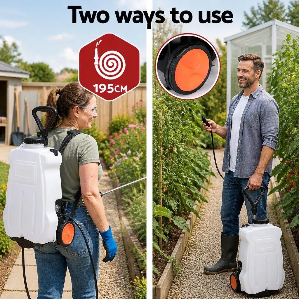 Electric Backpack Sprayer 20L Tank Garden Weed Pesticide Herbicide Trolley