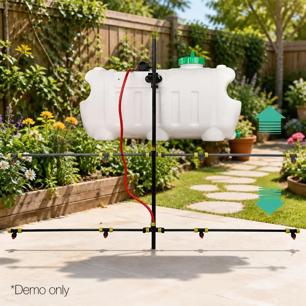 Adjustable Spray Boom Black 151cm Width 4 Nozzles Garden Herbicide Sprayer