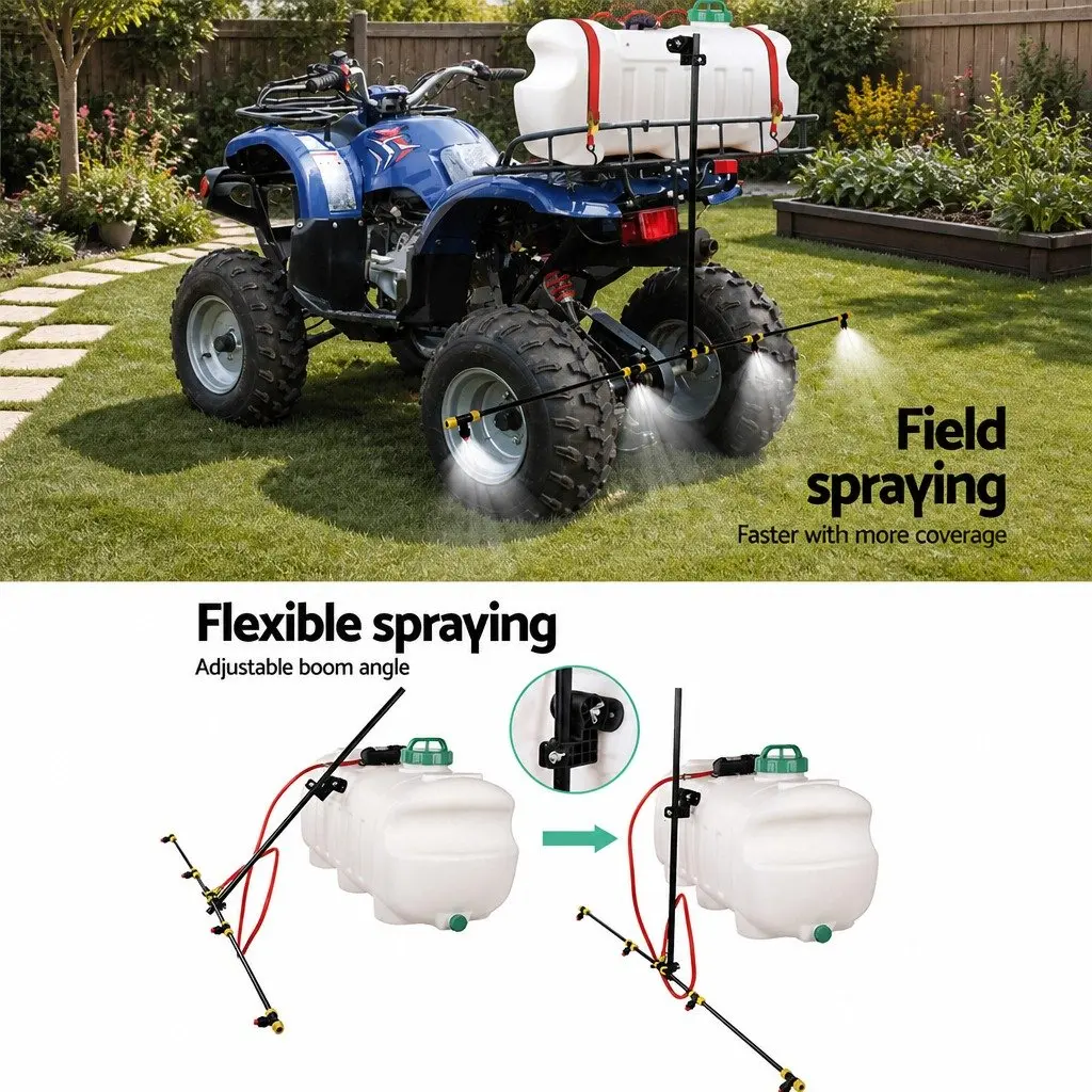 Adjustable Spray Boom Black 151cm Width 4 Nozzles Garden Herbicide Sprayer