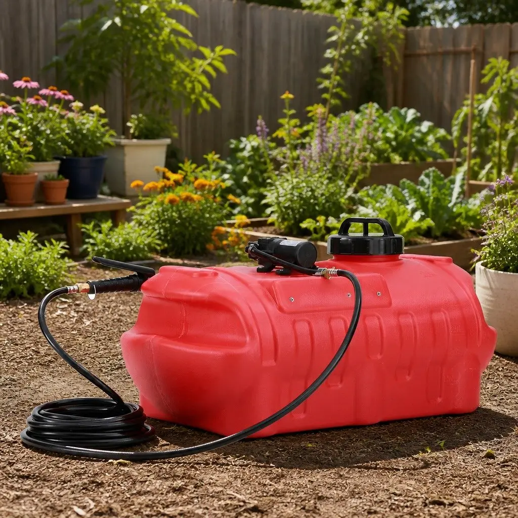 50L ATV Weed Sprayer Pump Boom Spot Spray Tank Garden Quad Bike Herbicide Red