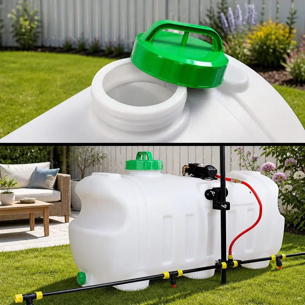 Weed Sprayer White 100L Tank 12V Adjustable Boom Nozzle ATV Quad Mounted