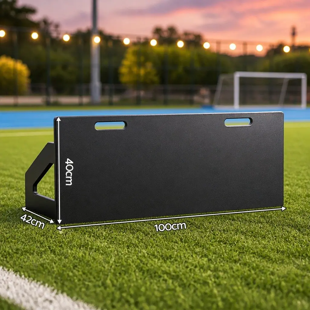 Soccer Rebounder Board Black 100x40cm Adjustable Angles Rebound Surface