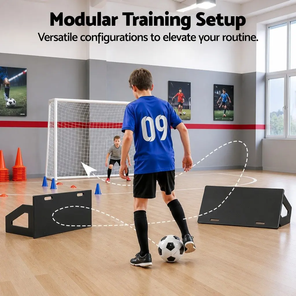 Soccer Rebounder Board Black 100x40cm Adjustable Angles Rebound Surface