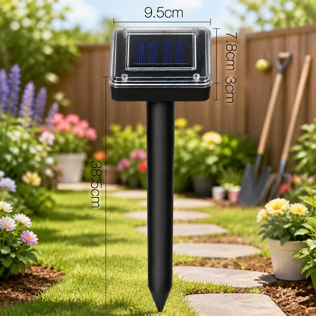 Snake Repeller Black 20 Piece Ultrasonic Solar Powered Pest Control