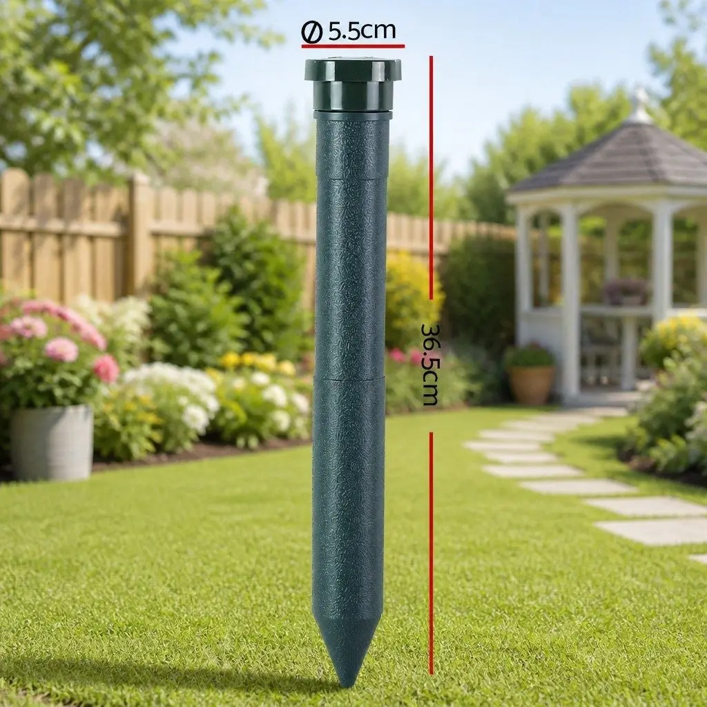 Ultrasonic Snake Repeller Green 6 Piece Weatherproof Portable Pest Control for Garden Yard Moles Rats Mice
