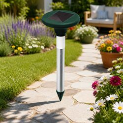 10X Solar LED Snake Repeller Ultrasonic Pest Rodent Deterrent Garden Yard