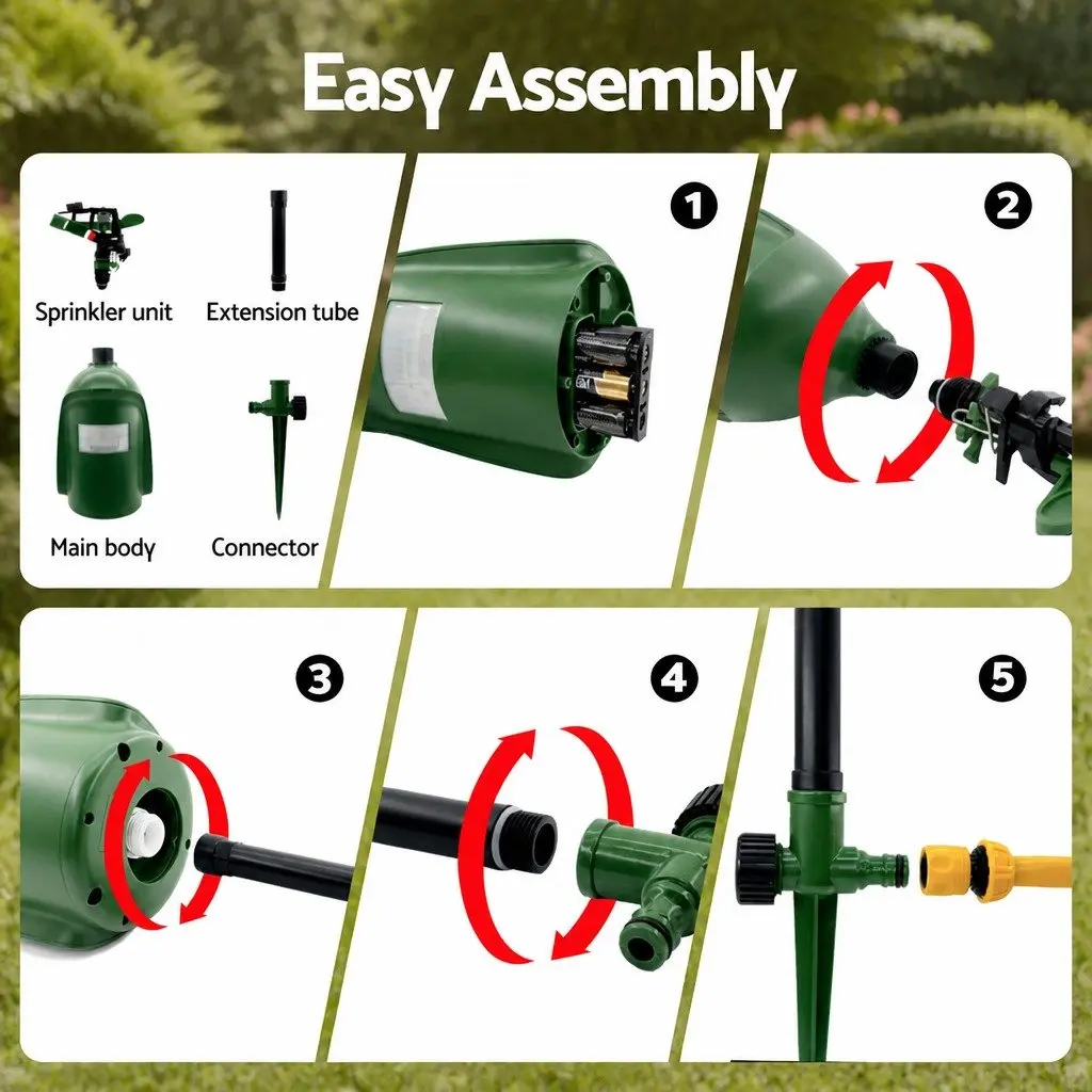 Outdoor Water Sprinkler Green Motion Sensor Animal Deterrent