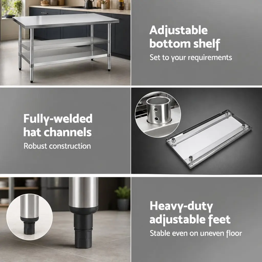 Stainless Steel Kitchen Work Bench 1524x762mm