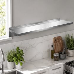 Stainless Steel Wall Shelf 1200mm - Streamlined Design