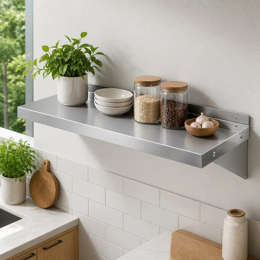 900mm Stainless Steel Wall-Mounted Shelf