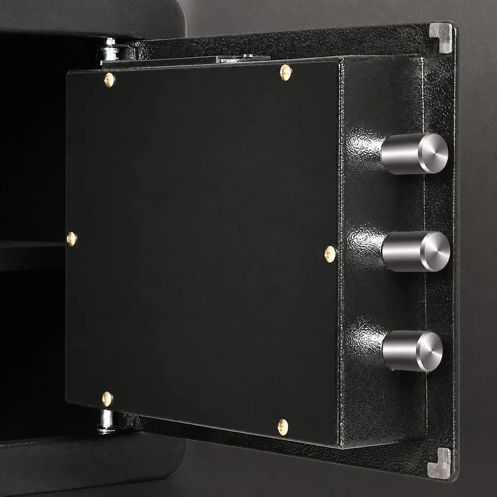 Digital Security Safe Box Black 13.8L Password Key Lock Home Office Cash Storage
