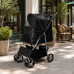 Compact and Effective 4-Wheel Pet Stroller