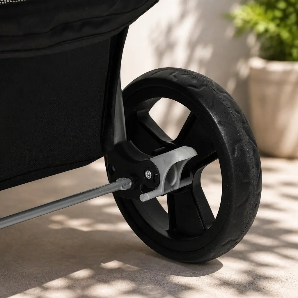 Pet Stroller Black Foldable Portable Travel Carrier 4 Wheels