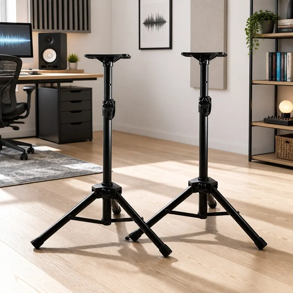 Adjustable Speaker Stands 65-120cm for Easy Setup