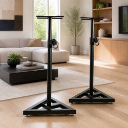 Speaker Stand 67-120cm Adjustable Height Surround Sound Studio Home Audio 2pcs