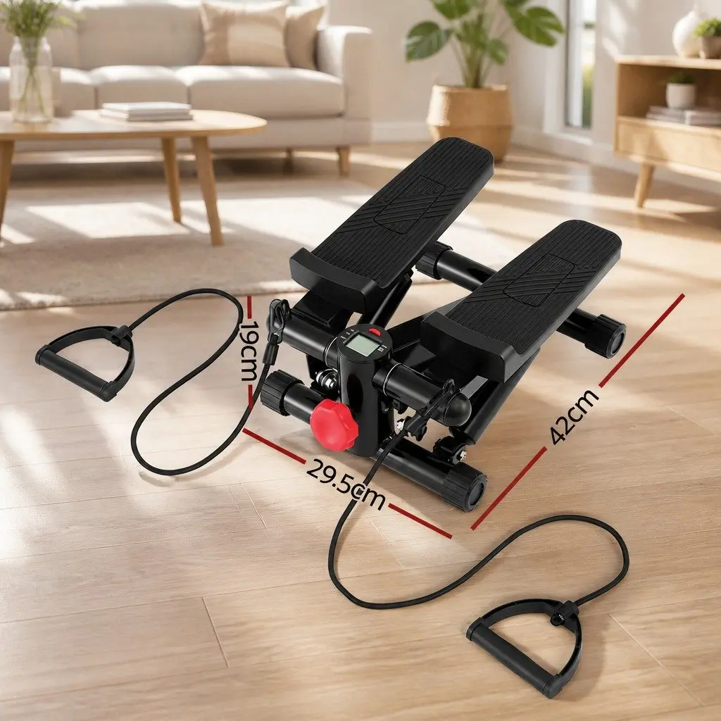 Mini Stepper Black Compact Hydraulic Resistance with LCD Display