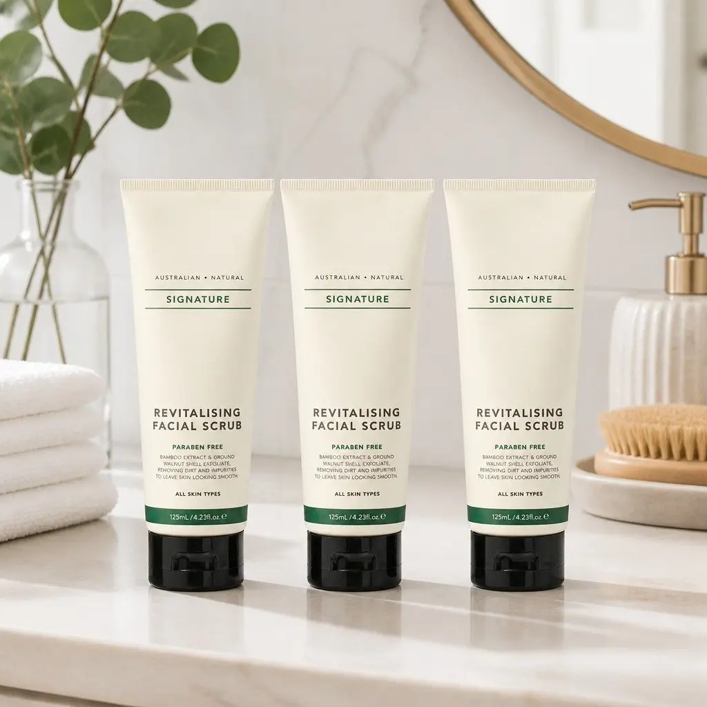 Revitalising Facial Scrub 125mL x3 Pack Exfoliating Cream Normal Dry Sensitive