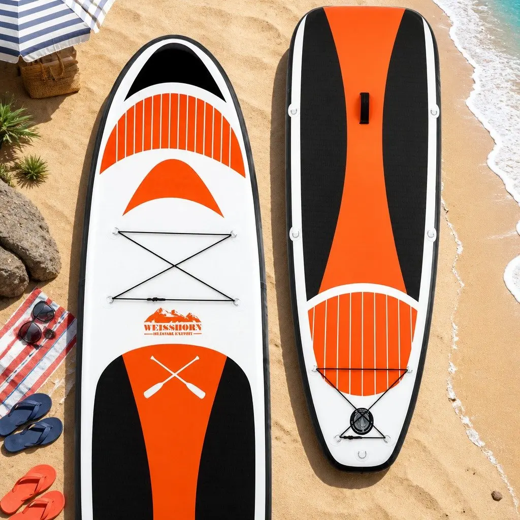 Inflatable Stand Up Paddle Board Red 11ft with Adjustable Paddle and Kayak Conversion