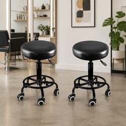 Sleek and Functional Swivel Bar Stools for Salons